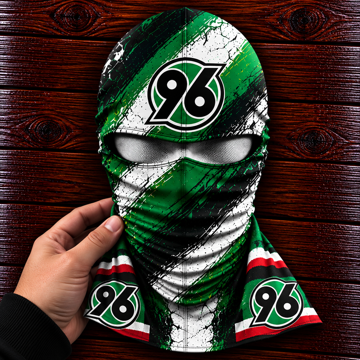 Hannover 96 Horror Balaclava – Gruselige Fußball Fan Sturmhaube | Halloween Maske