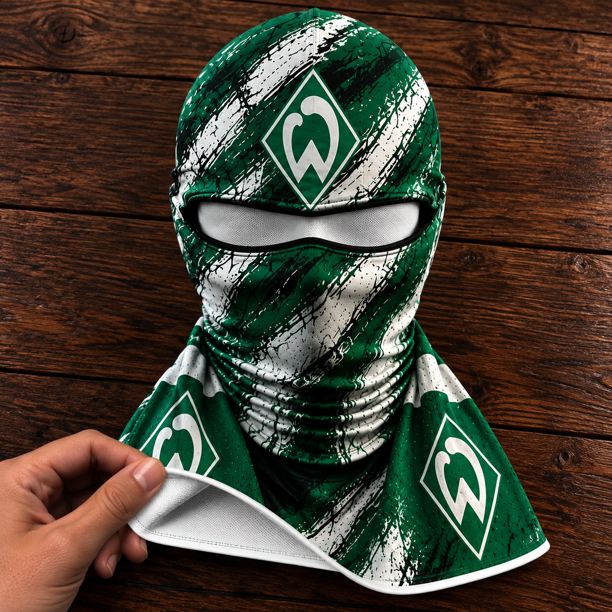 SV Werder Bremen Horror Balaclava – Gruselige Fußball Fan Sturmhaube | Halloween Maske