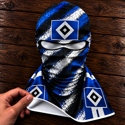 Hamburger SV Horror Balaclava – Gruselige Fußball Fan Sturmhaube | Halloween Maske