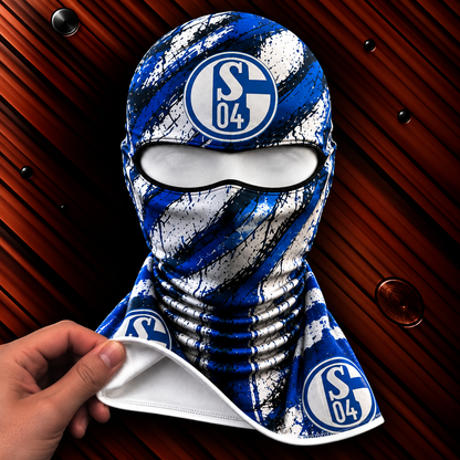 FC Schalke 04 Horror Balaclava – Gruselige Fußball Fan Sturmhaube | Halloween Maske