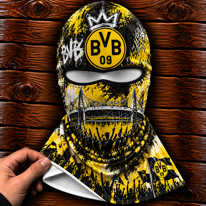 Borussia Dortmund Ultras Graffiti Balaclava – Fußball Fan Sturmhaube | Premium Streetwear Edition