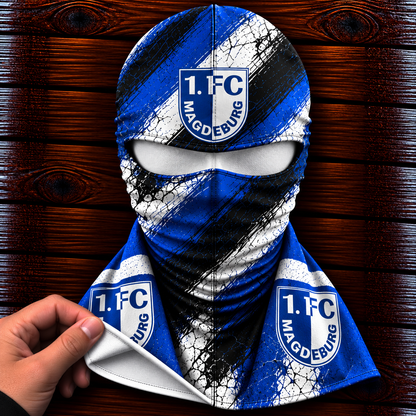 1. FC Magdeburg Horror Balaclava – Gruselige Fußball Fan Sturmhaube | Halloween Maske