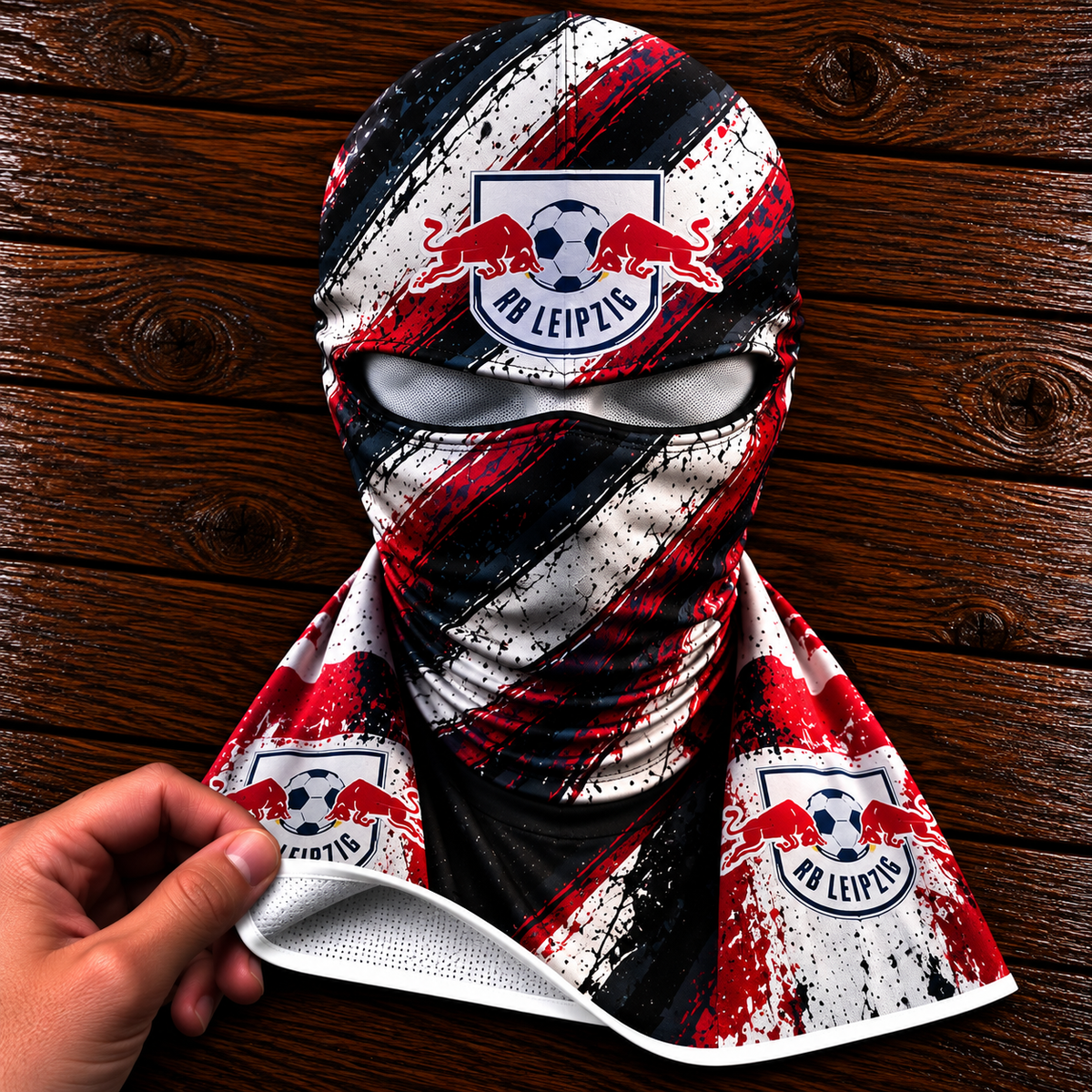 RB Leipzig Horror Balaclava – Gruselige Fußball Fan Sturmhaube | Halloween Maske