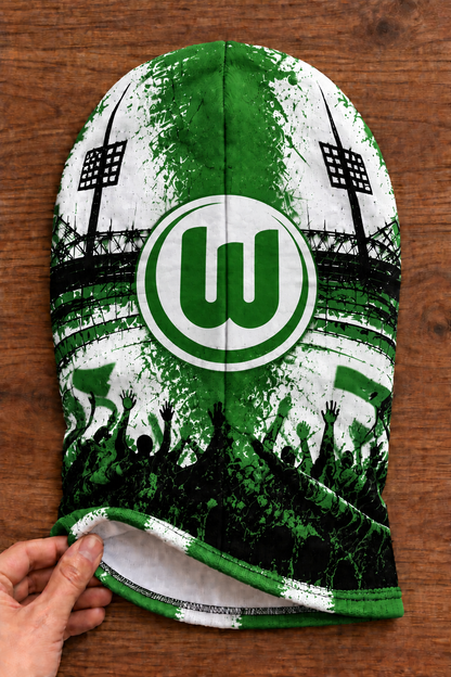 VfL Wolfsburg Lustige Fan Balaclava – Fußball Sturmhaube