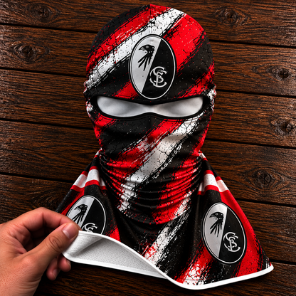 SC Freiburg Horror Balaclava – Gruselige Fußball Fan Sturmhaube | Halloween Maske
