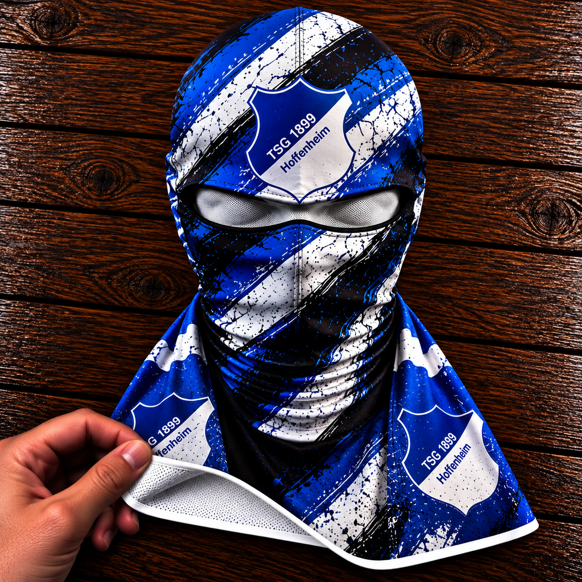 TSG Hoffenheim Horror Balaclava – Gruselige Fußball Fan Sturmhaube | Halloween Maske