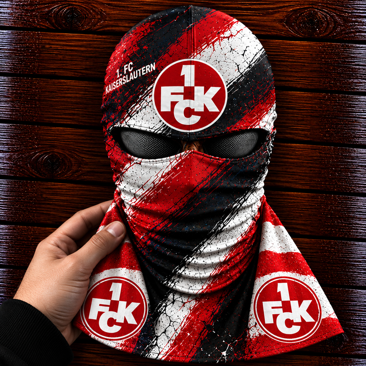 1. FC Kaiserslautern Horror Balaclava – Gruselige Fußball Fan Sturmhaube | Halloween Maske