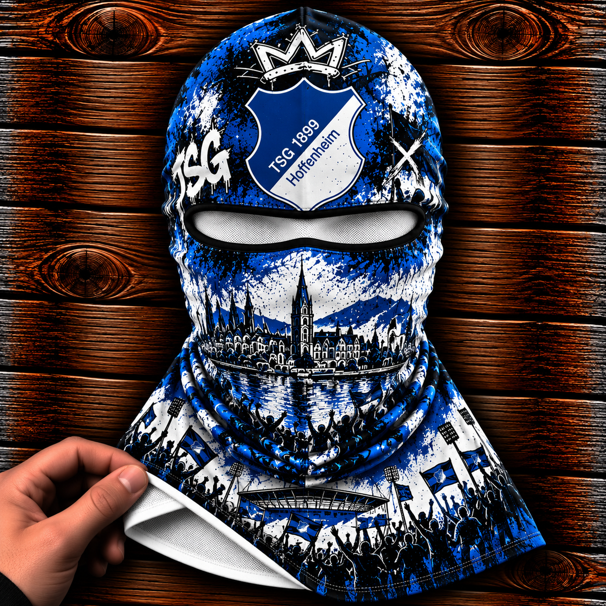 TSG Hoffenheim Ultras Graffiti Balaclava – Fußball Fan Sturmhaube | Premium Streetwear Edition