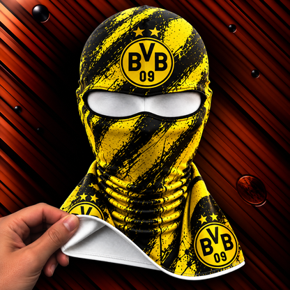 Borussia Dortmund Horror Balaclava – Gruselige Fußball Fan Sturmhaube | Halloween Maske