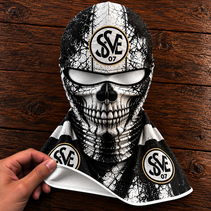 SV Elversberg Horror Balaclava – Gruselige Fußball Fan Sturmhaube | Halloween Maske