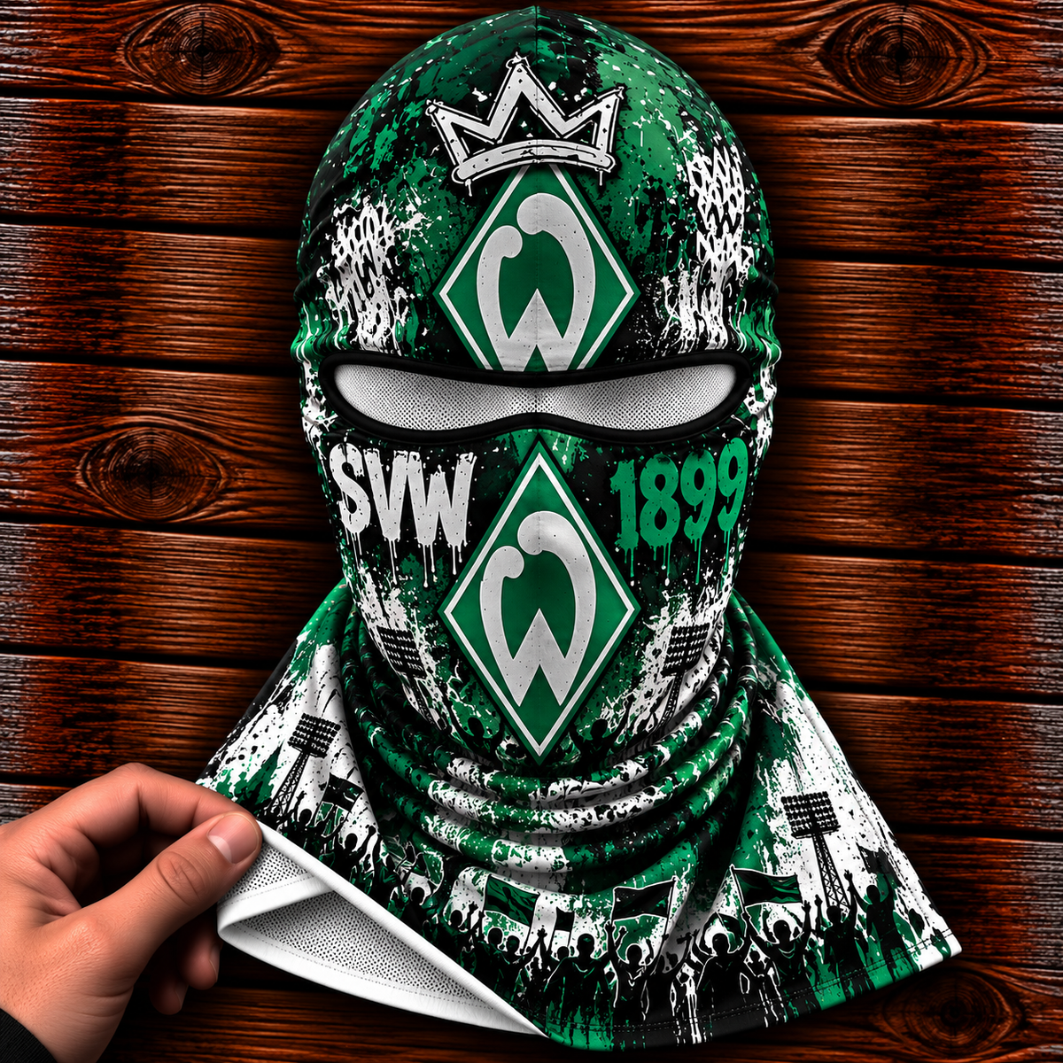 SV Werder Bremen Ultras Graffiti Balaclava – Fußball Fan Sturmhaube | Premium Streetwear Edition