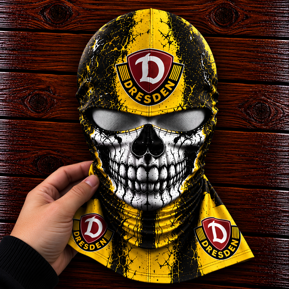 Dynamo Dresden Horror Balaclava – Gruselige Fußball Fan Sturmhaube | Halloween Maske