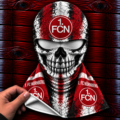 1. FC Nürnberg Horror Balaclava – Gruselige Fußball Fan Sturmhaube | Halloween Maske