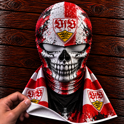 VfB Stuttgart Horror Balaclava – Gruselige Fußball Fan Sturmhaube | Halloween Maske