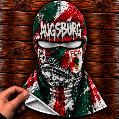 FC Augsburg Ultras Graffiti Balaclava – Fußball Fan Sturmhaube | Premium Streetwear Edition