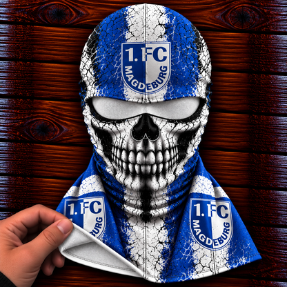 1. FC Magdeburg Horror Balaclava – Gruselige Fußball Fan Sturmhaube | Halloween Maske