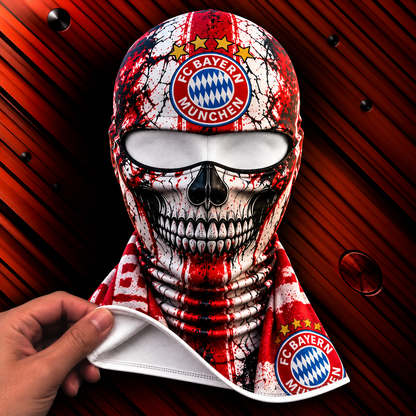 FC Bayern München Horror Balaclava – Gruselige Fußball Fan Sturmhaube | Halloween Maske
