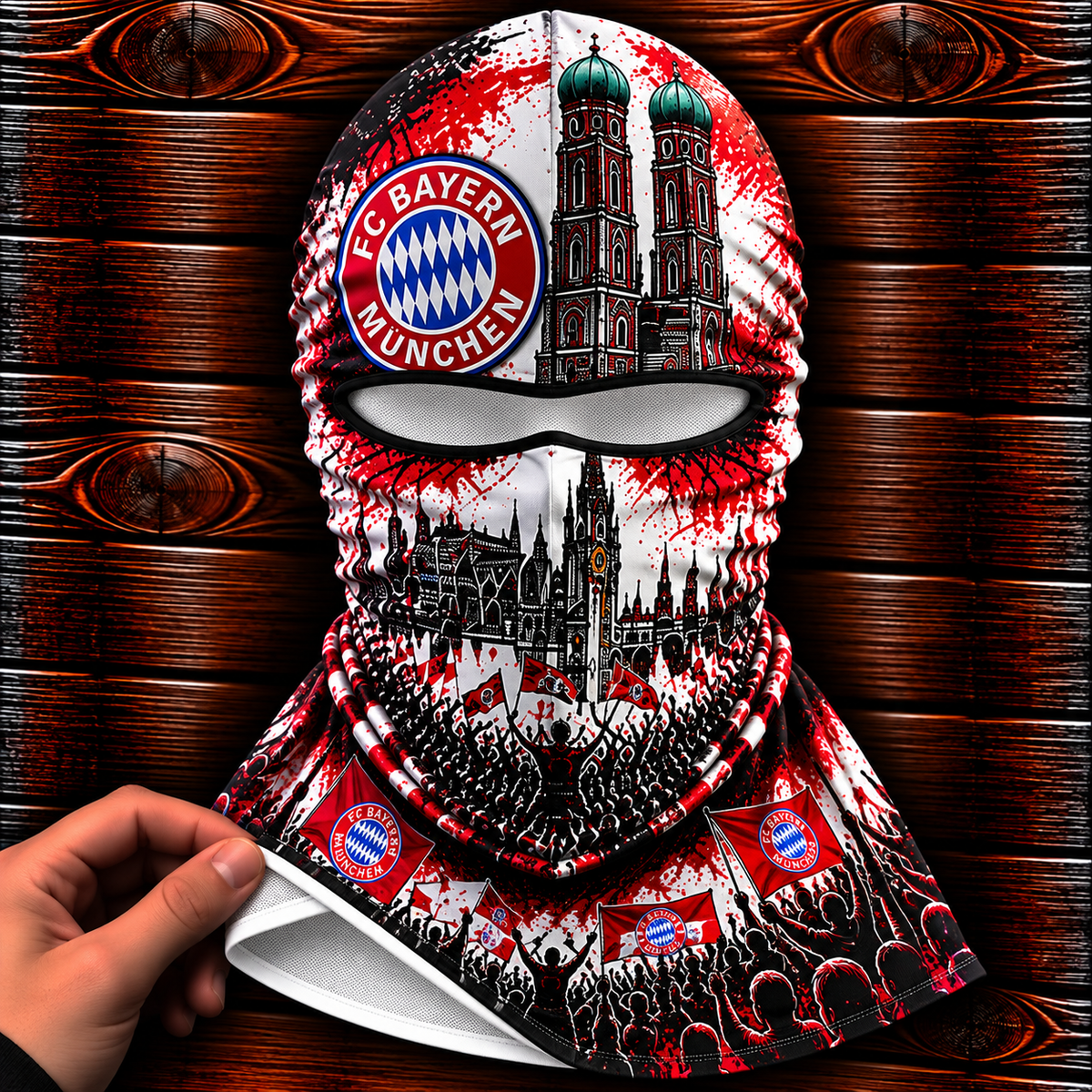 FC Bayern München Ultras Graffiti Balaclava – Fußball Fan Sturmhaube | Premium Streetwear Edition