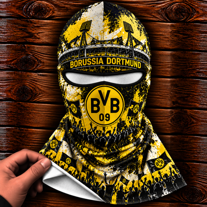 Borussia Dortmund Ultras Graffiti Balaclava – Fußball Fan Sturmhaube | Premium Streetwear Edition