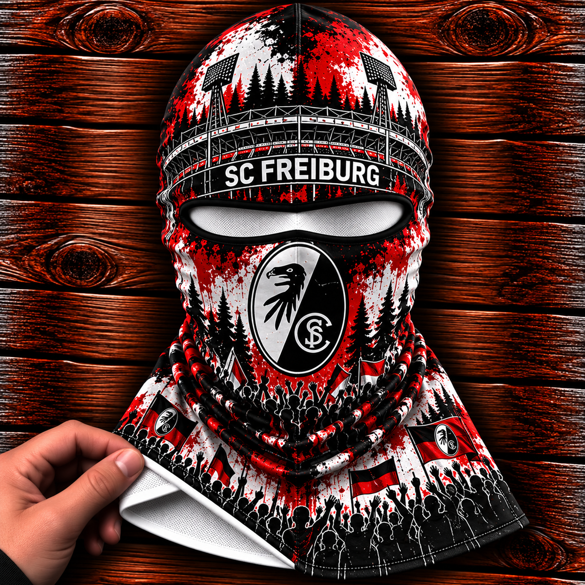 SC Freiburg Ultras Graffiti Balaclava – Fußball Fan Sturmhaube | Premium Streetwear Edition