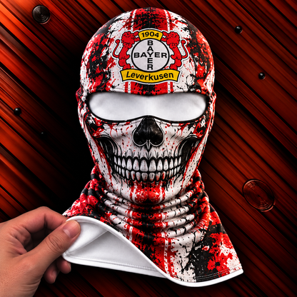 Bayer 04 Leverkusen Horror Balaclava – Gruselige Fußball Fan Sturmhaube | Halloween Maske