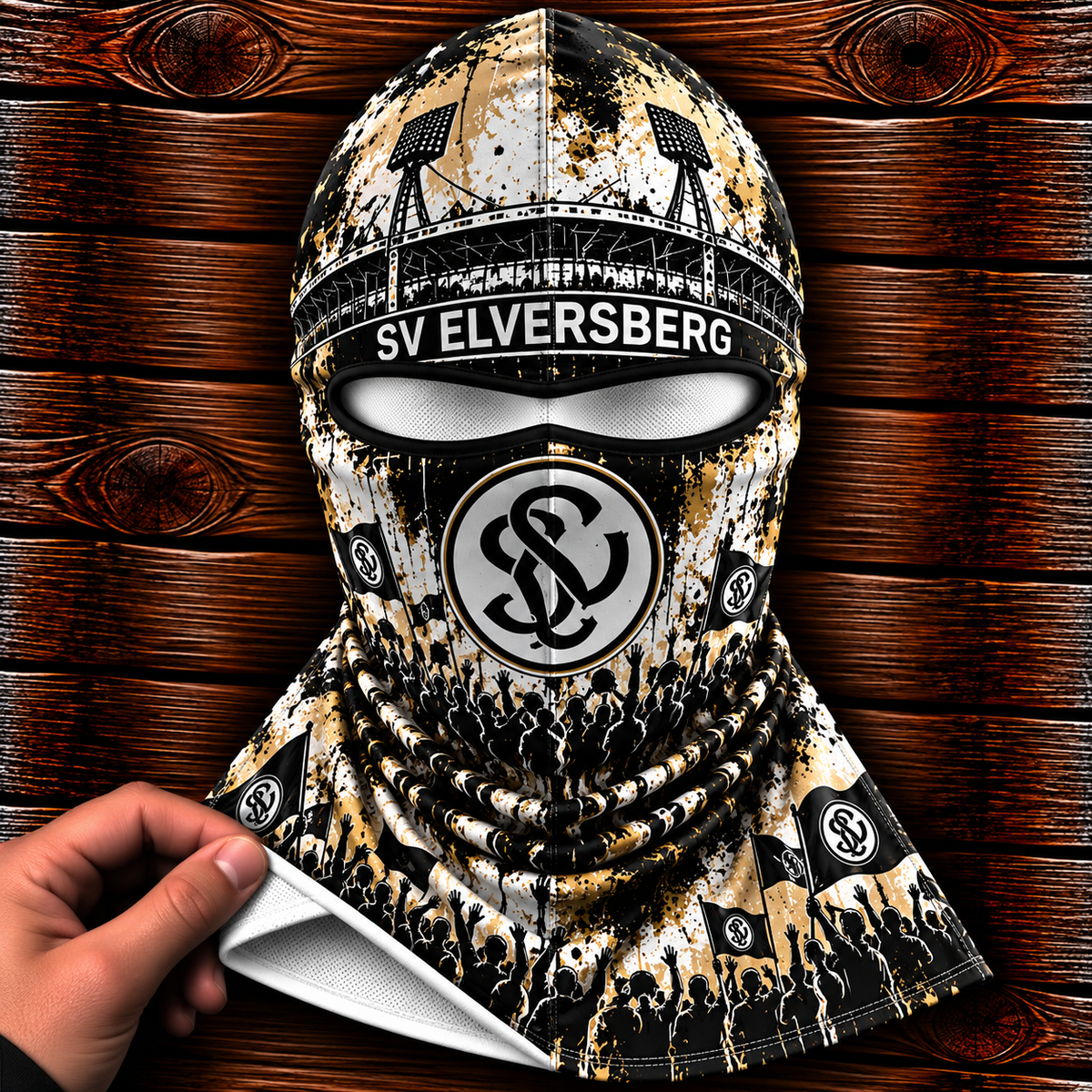 SV Elversberg Ultras Graffiti Balaclava – Fußball Fan Sturmhaube | Premium Streetwear Edition