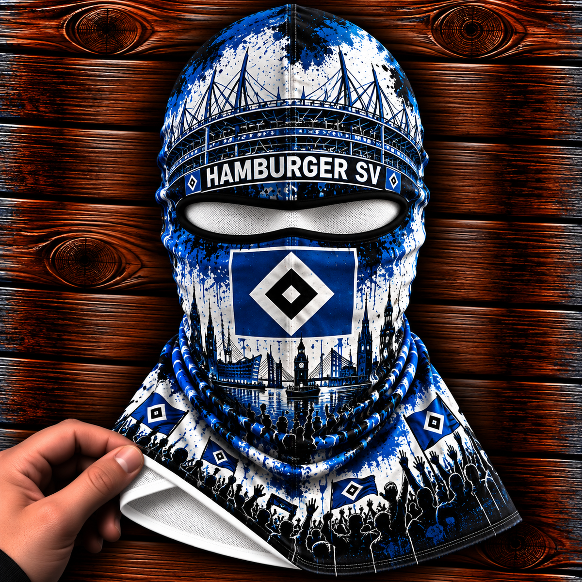 Hamburger SV Ultras Graffiti Balaclava – Fußball Fan Sturmhaube | Premium Streetwear Edition