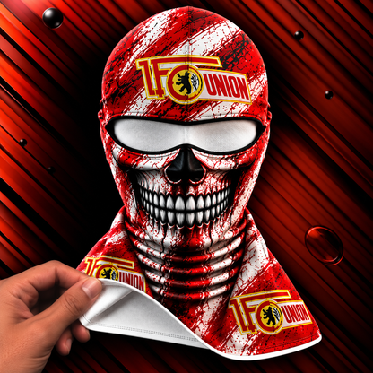 1. FC Union Berlin Horror Balaclava – Gruselige Fußball Fan Sturmhaube | Halloween Maske