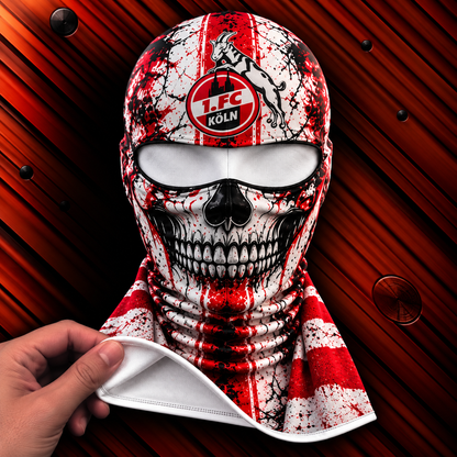 1. FC Köln Horror Balaclava – Gruselige Fußball Fan Sturmhaube | Halloween Maske