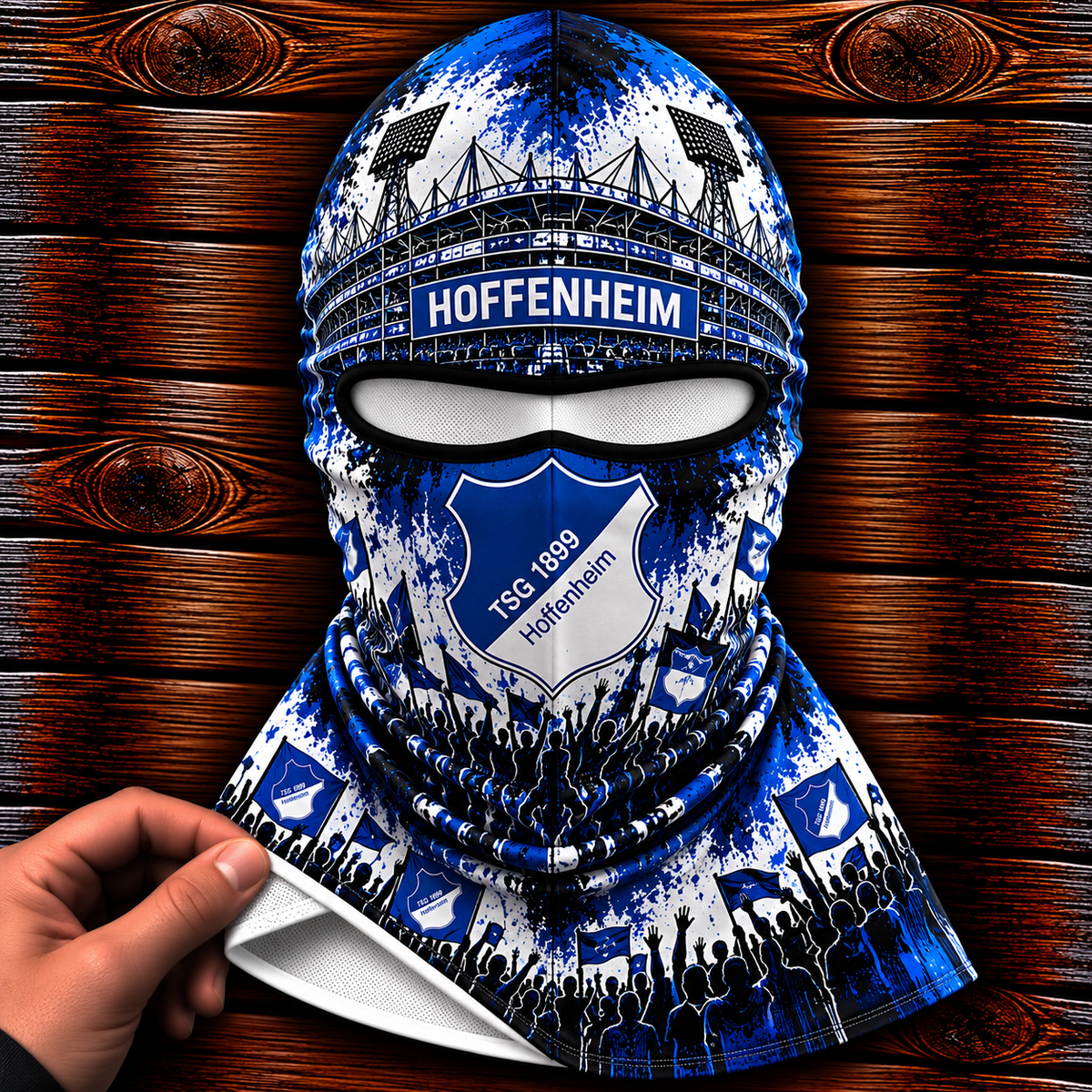 TSG Hoffenheim Ultras Graffiti Balaclava – Fußball Fan Sturmhaube | Premium Streetwear Edition