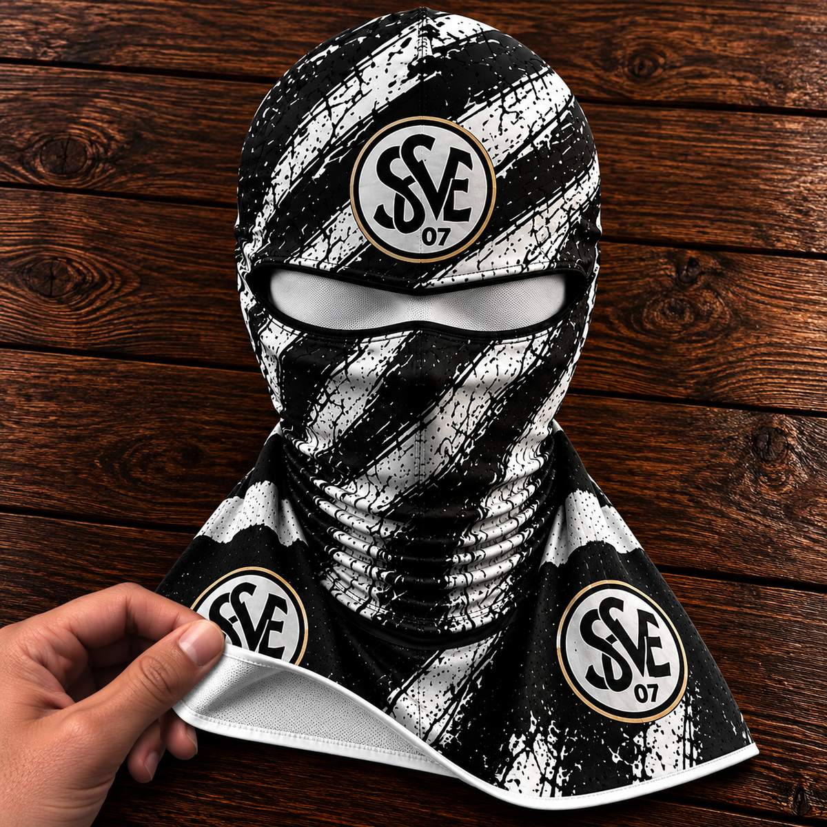 SV Elversberg Horror Balaclava – Gruselige Fußball Fan Sturmhaube | Halloween Maske