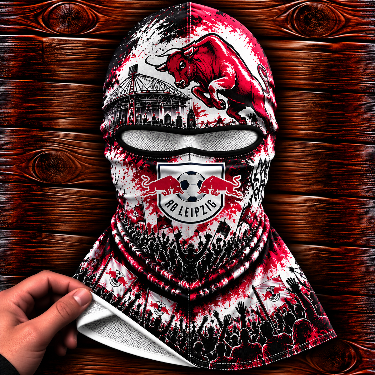 RB Leipzig Ultras Graffiti Balaclava – Fußball Fan Sturmhaube | Premium Streetwear Edition