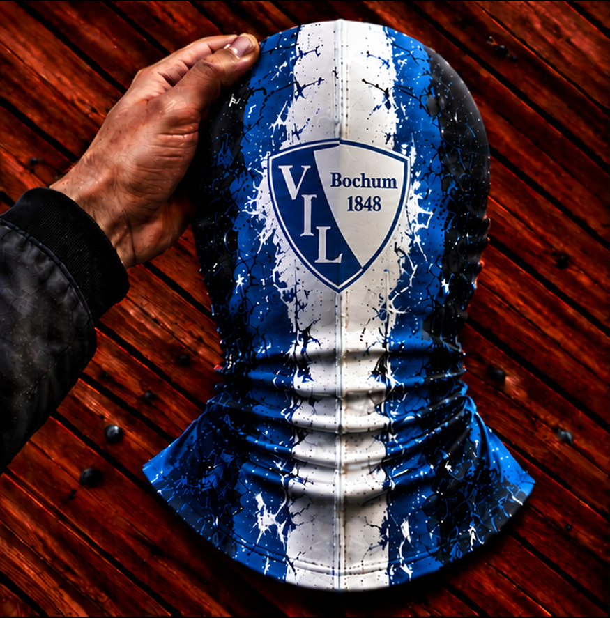 VfL Bochum Horror Balaclava – Gruselige Fußball Fan Sturmhaube | Halloween Maske