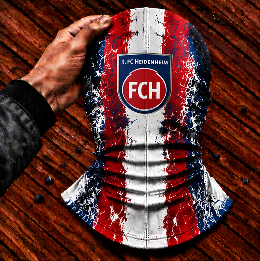 1. FC Heidenheim Horror Balaclava – Gruselige Fußball Fan Sturmhaube | Halloween Maske