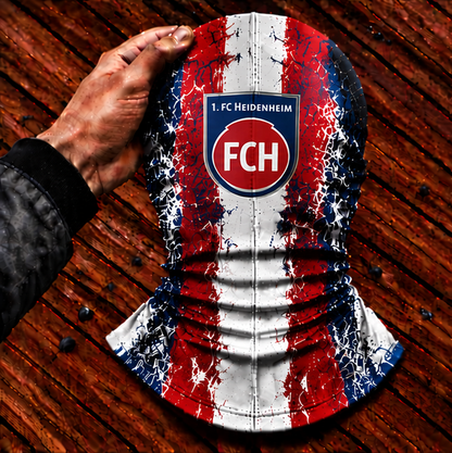 1. FC Heidenheim Horror Balaclava – Gruselige Fußball Fan Sturmhaube | Halloween Maske