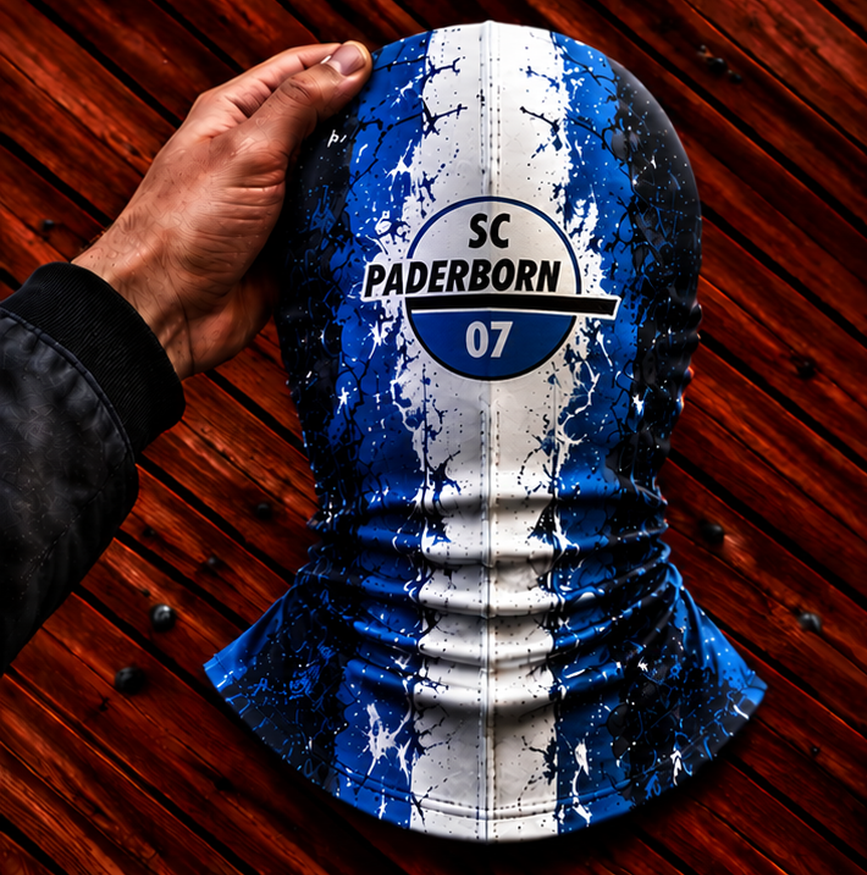 SC Paderborn 07 Horror Balaclava – Gruselige Fußball Fan Sturmhaube | Halloween Maske