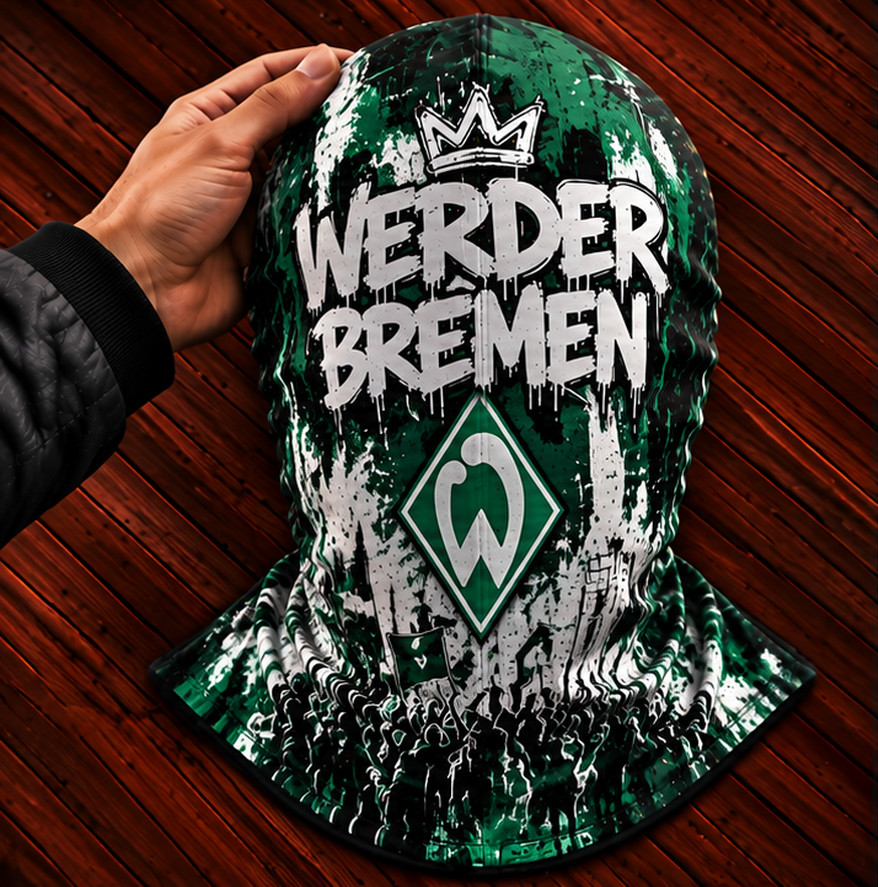 SV Werder Bremen Ultras Graffiti Balaclava – Fußball Fan Sturmhaube | Premium Streetwear Edition