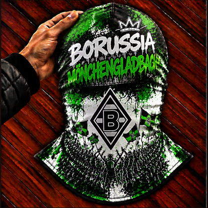 Borussia Mönchengladbach Ultras Graffiti Balaclava – Fußball Fan Sturmhaube | Premium Streetwear Edition