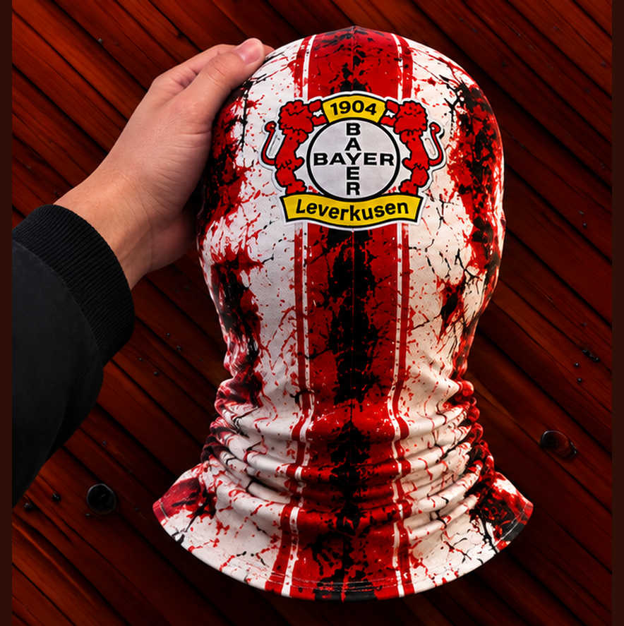 Bayer 04 Leverkusen Horror Balaclava – Gruselige Fußball Fan Sturmhaube | Halloween Maske