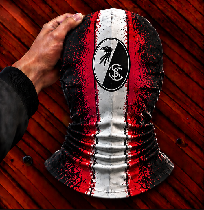 SC Freiburg Horror Balaclava – Gruselige Fußball Fan Sturmhaube | Halloween Maske