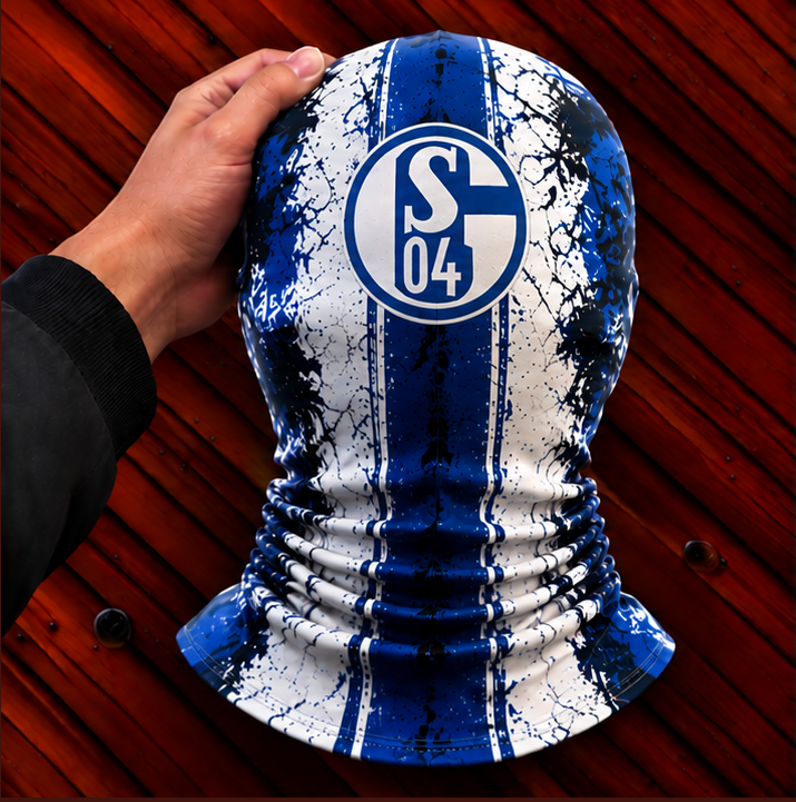 FC Schalke 04 Horror Balaclava – Gruselige Fußball Fan Sturmhaube | Halloween Maske
