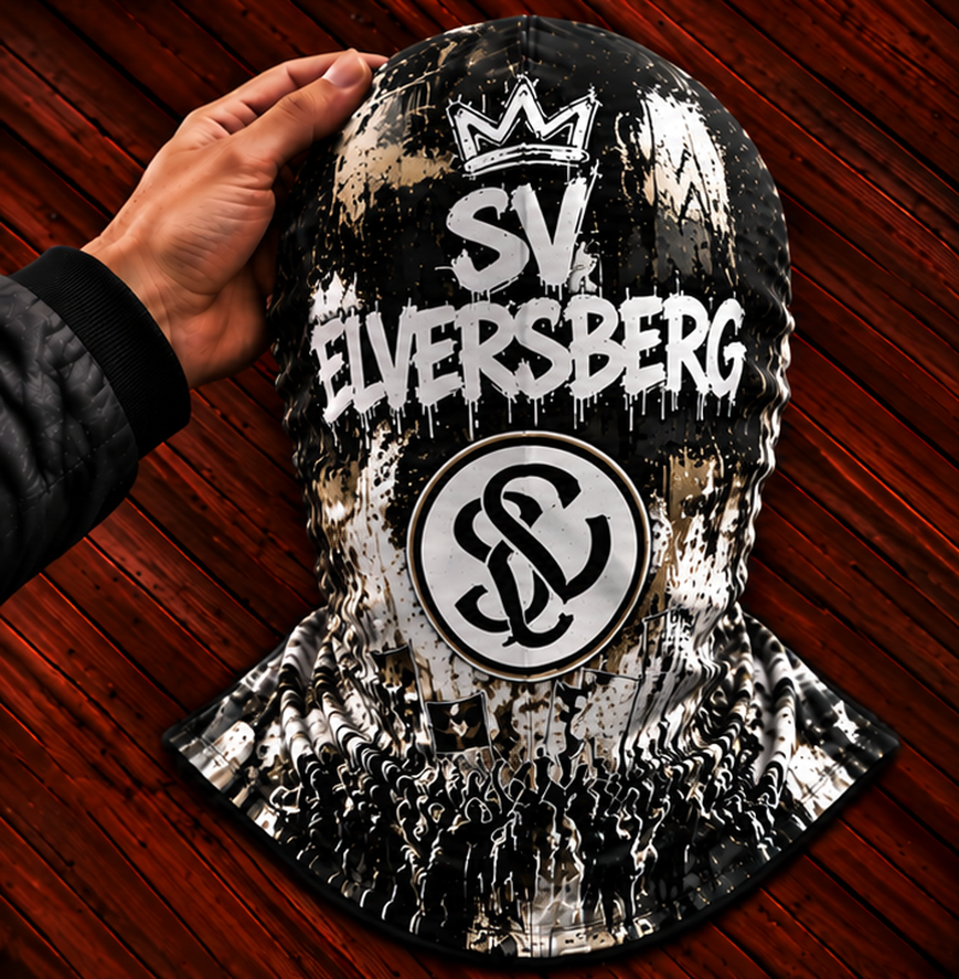 SV Elversberg Ultras Graffiti Balaclava – Fußball Fan Sturmhaube | Premium Streetwear Edition