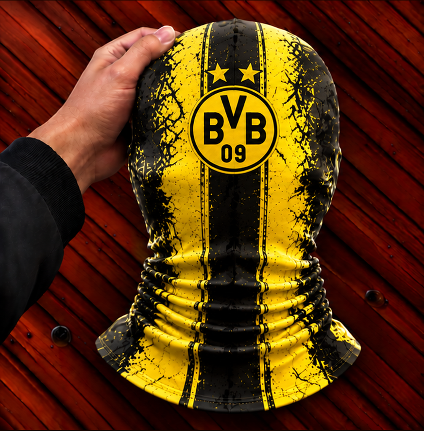 Borussia Dortmund Horror Balaclava – Gruselige Fußball Fan Sturmhaube | Halloween Maske
