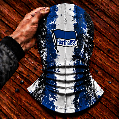 Hertha BSC Horror Balaclava – Gruselige Fußball Fan Sturmhaube | Halloween Maske