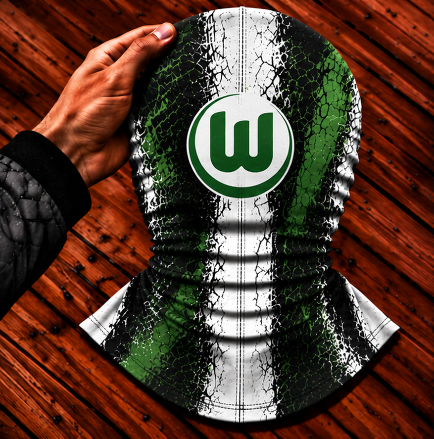 VfL Wolfsburg Horror Balaclava – Gruselige Fußball Fan Sturmhaube | Halloween Maske