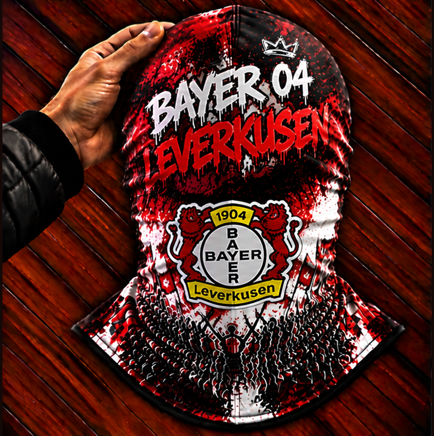 Bayer 04 Leverkusen Ultras Graffiti Balaclava – Fußball Fan Sturmhaube | Premium Streetwear Edition