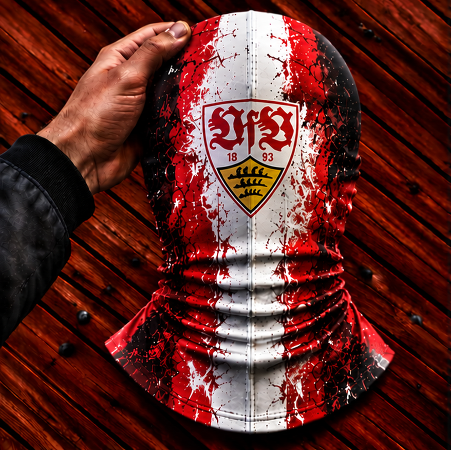 VfB Stuttgart Horror Balaclava – Gruselige Fußball Fan Sturmhaube | Halloween Maske