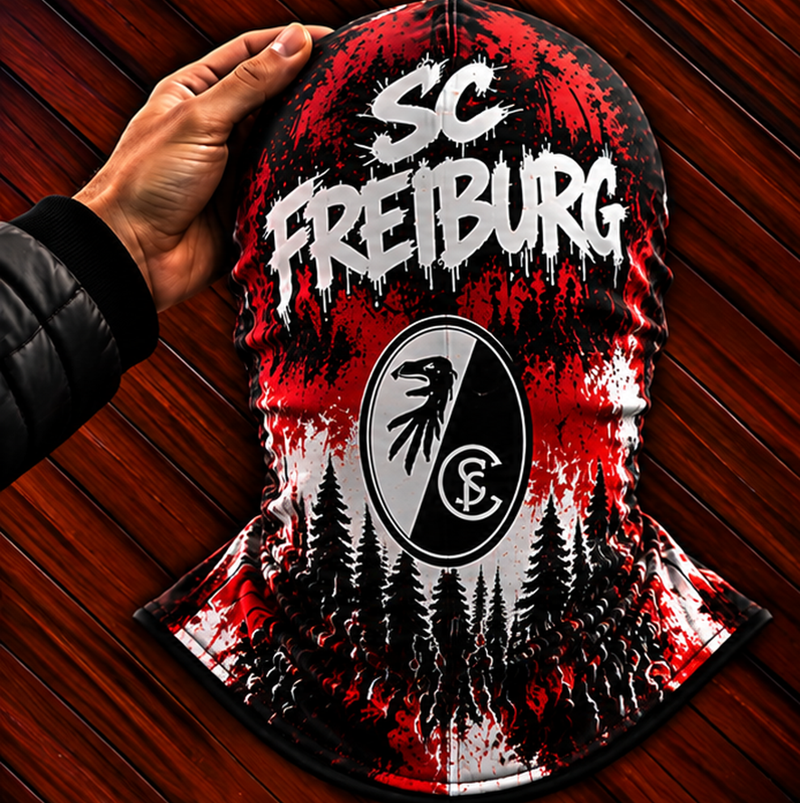 SC Freiburg Ultras Graffiti Balaclava – Fußball Fan Sturmhaube | Premium Streetwear Edition