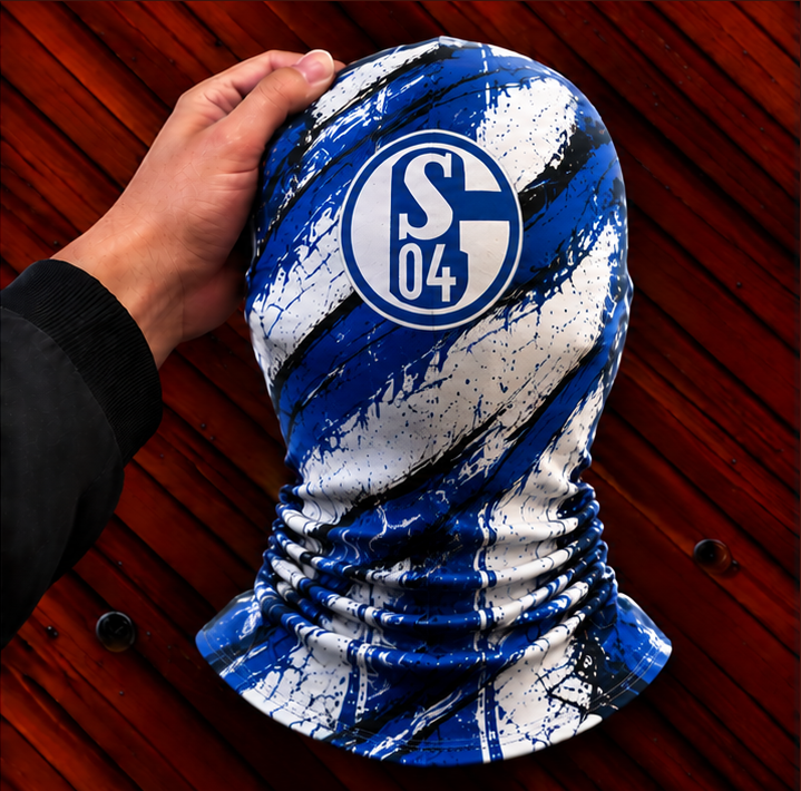 FC Schalke 04 Horror Balaclava – Gruselige Fußball Fan Sturmhaube | Halloween Maske