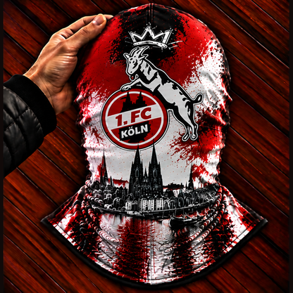 1. FC Köln Ultras Graffiti Balaclava – Fußball Fan Sturmhaube | Premium Streetwear Edition